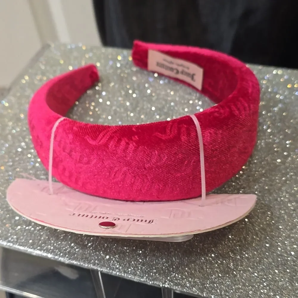 Juicy Couture Juicy Signature Logo Logo Velour‎ Headband